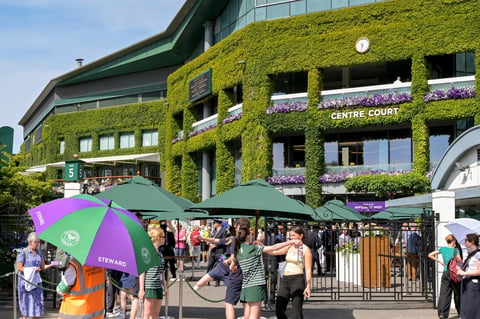 Wimbledon Centre Court building at the All England Lawn Tennis and Croquet Club
