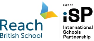 Reach British School logo with iSP International Schools Partnership affiliation badge