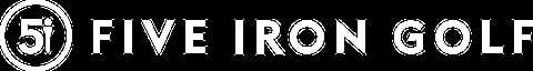 Five Iron Golf logo with circular 5i emblem and company name in white text